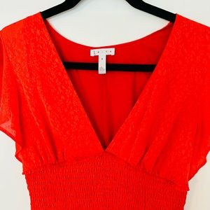 Leith MIDI Red Dress